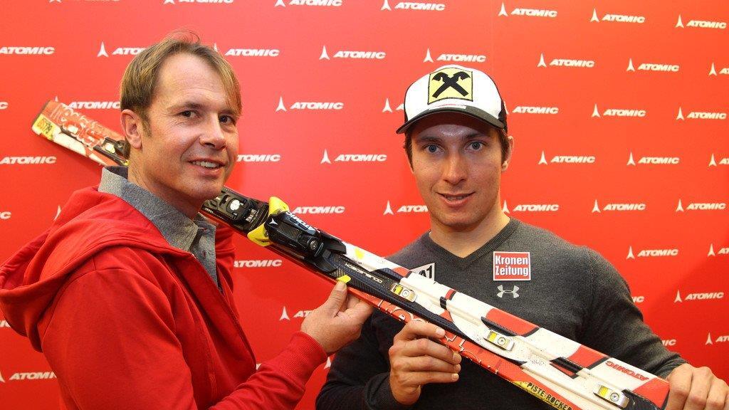 Hirscher beim Atomic Racing Medientag in Altenmarkt