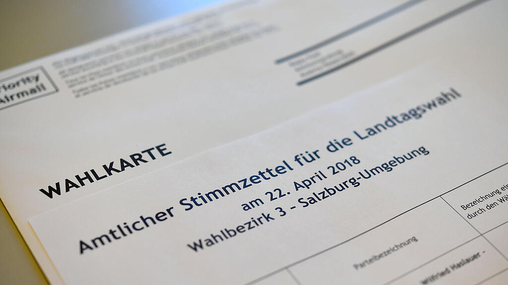 8,9 Prozent der 390.091 Wahlberechtigten im Land Salzburg haben eine Wahlkarte beantragt.