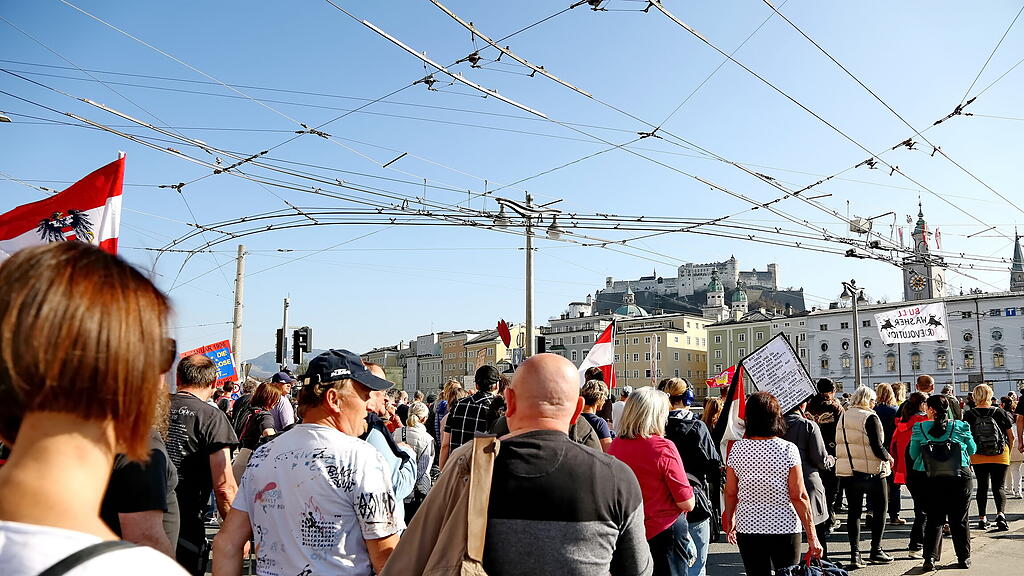 Corona-Demo Stadt Salzburg