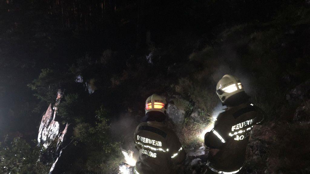 Unwetter über Salzburg: Waldbrand in Golling