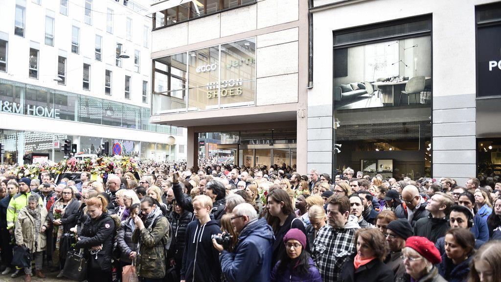 Schweigeminute in Stockholm
