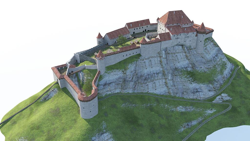 Moderne Computeranimation zur Baugeschichte der Salzburger Festung.