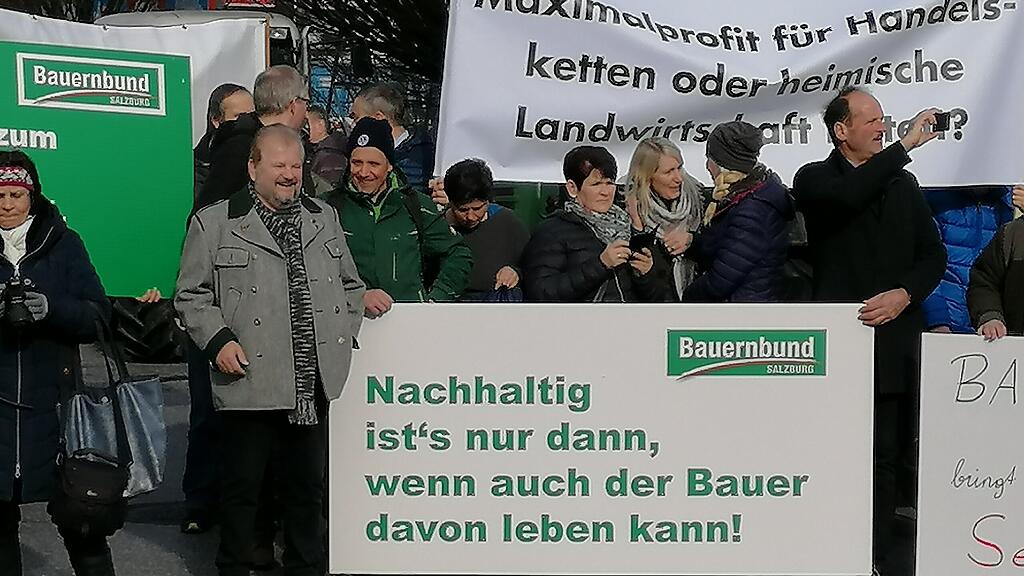 Salzburger Bauern protestieren
