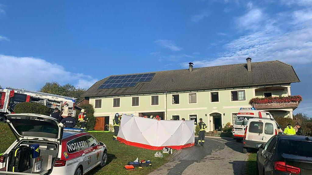 Brand eines Bauernhofs in Melk