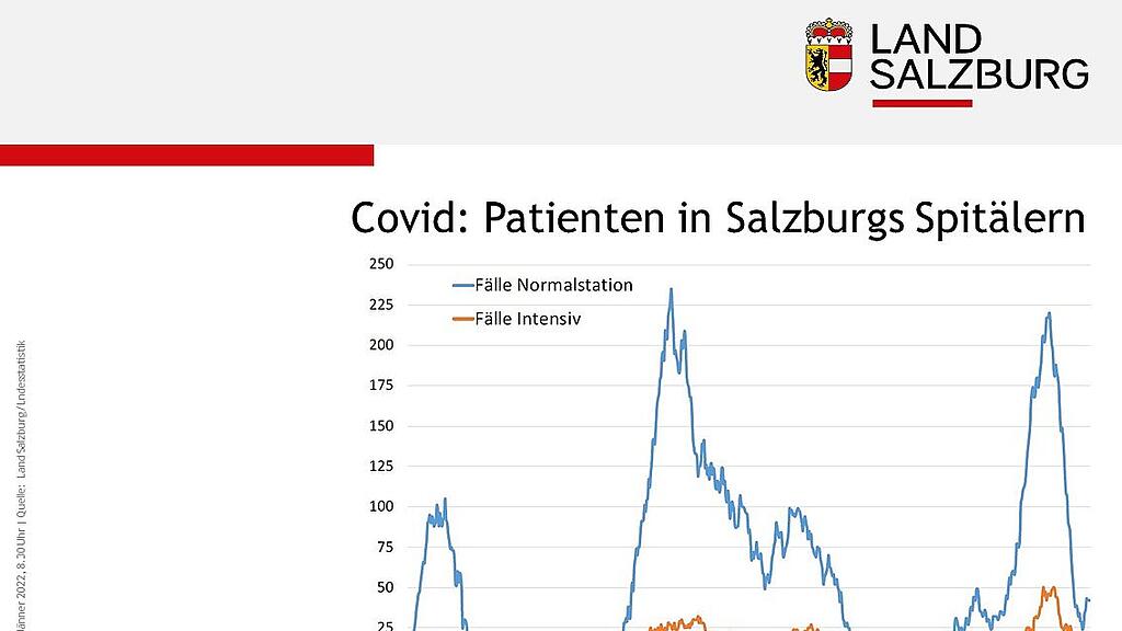Corona-Zahlen f\u00fcr Salzburg am 8. J\u00e4nner