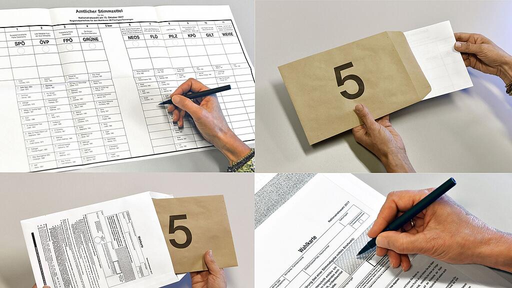Eine Wahlkarte zur Nationalratswahl am 15. Oktober.