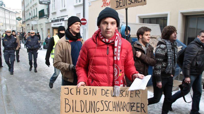 Der deutsche Student Peter Blum bei seinem Kunstprojekt.