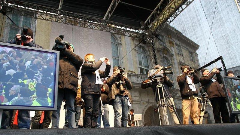 Salzburger demonstrieren in Wien