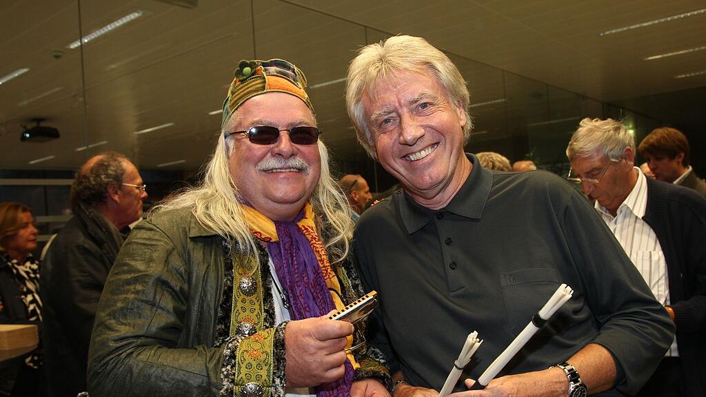 Zwei Legenden: Prof. Siegwulf Turek und Mister Salzburger Advent Erich Holzmann.