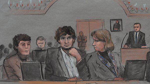 Gerichtszeichnung von Dzhokhar Tsarnaev