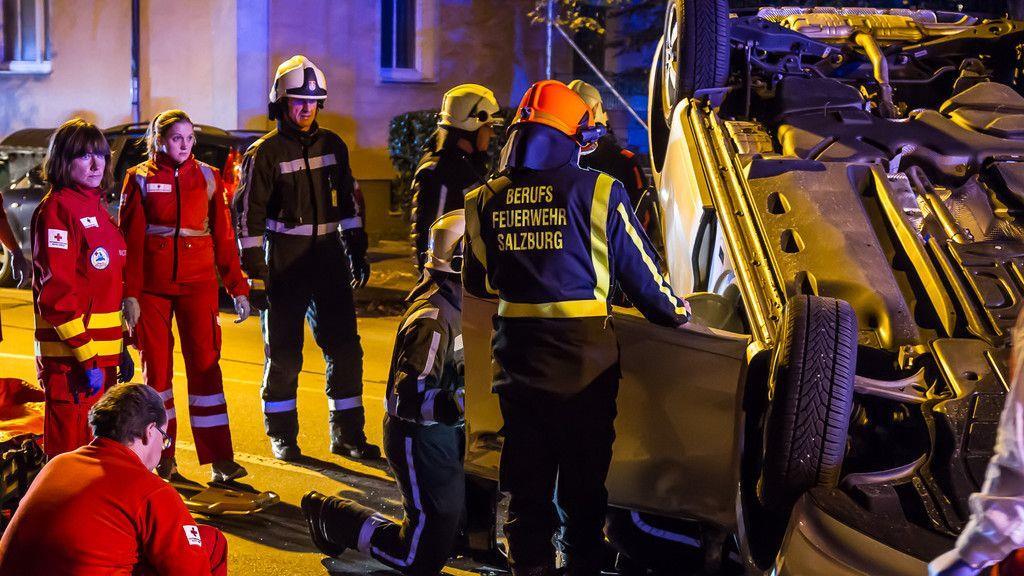 Pkw-Überschlag in der Stadt Salzburg