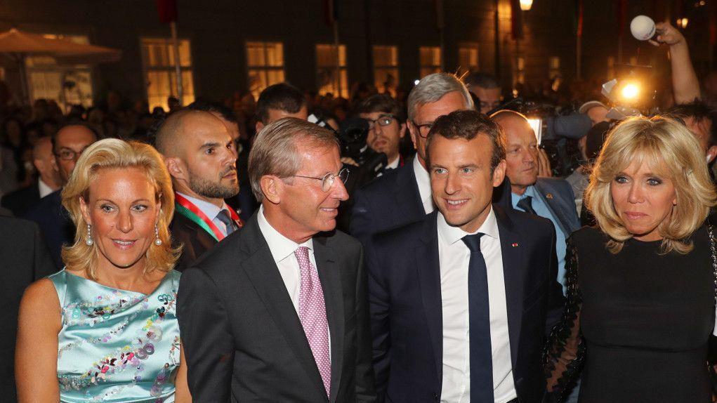 Emmanuel Macron im Festspielhaus
