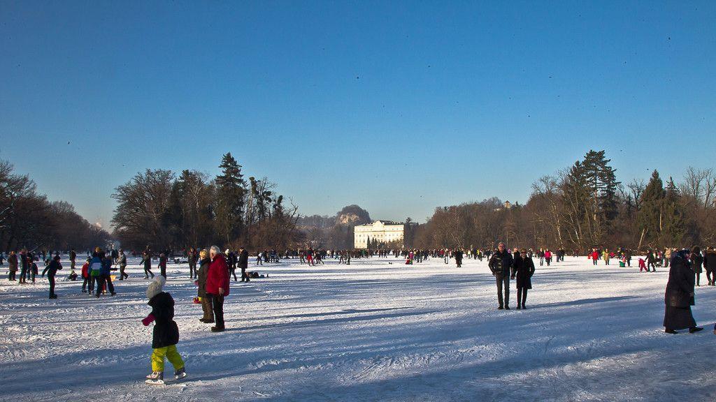 Eislaufen am Lepi-Weiher