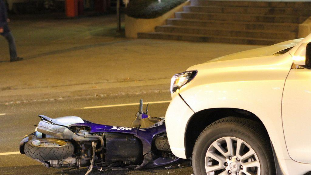 Mopedunfall auf der Sterneckstraße