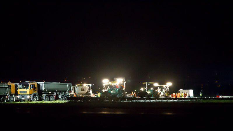 Die Arbeiten gingen in der Nacht über die Bühne.
