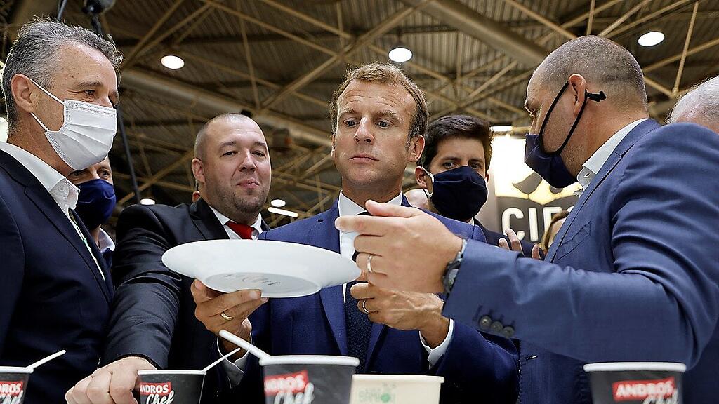 Macron zu Gast auf einer internationalen Gastronomie-Messe