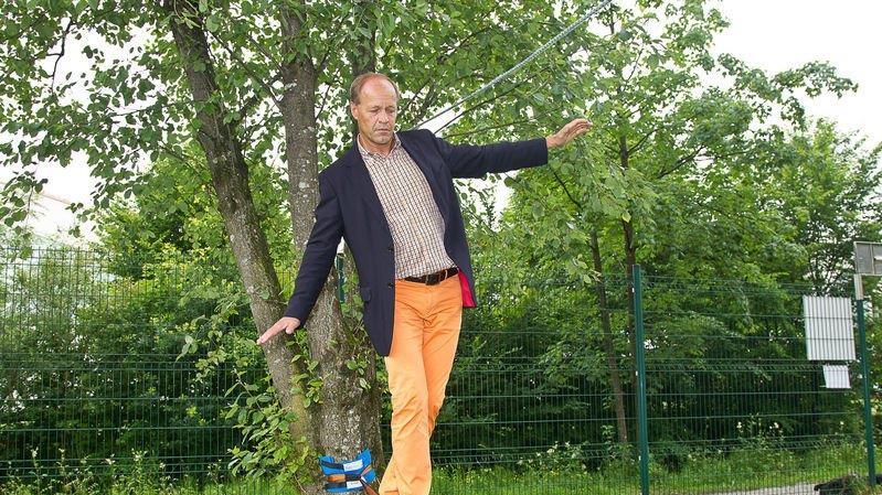 Slackline-Park in Rif