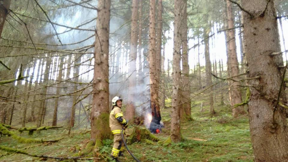 Waldbrand bei Uttendorf
