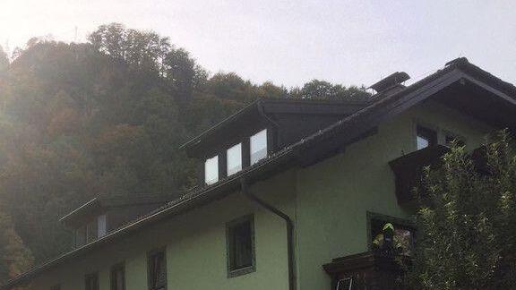 Bilder der Löscharbeiten Grödig
