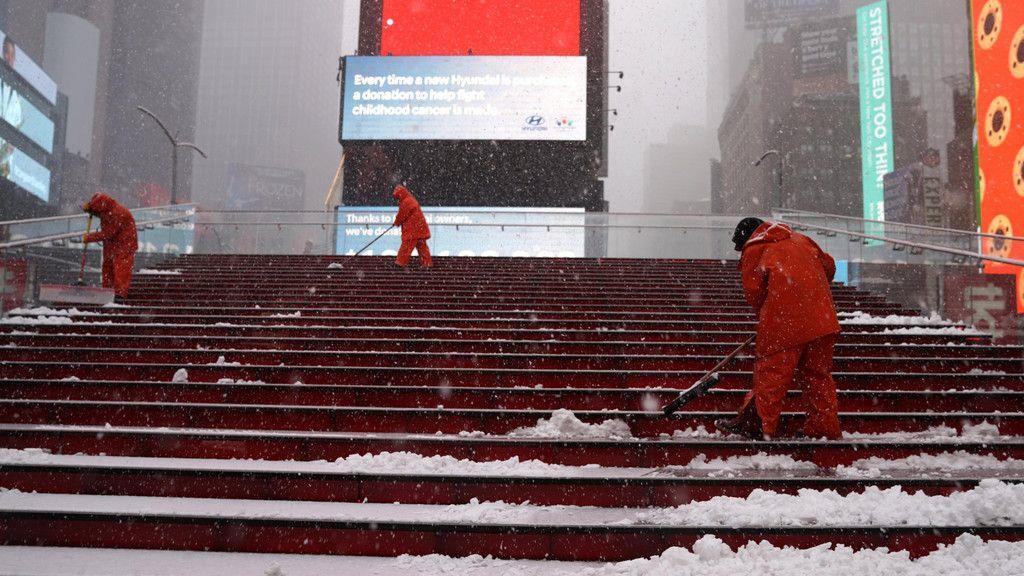 Schnee-Chaos in New York City