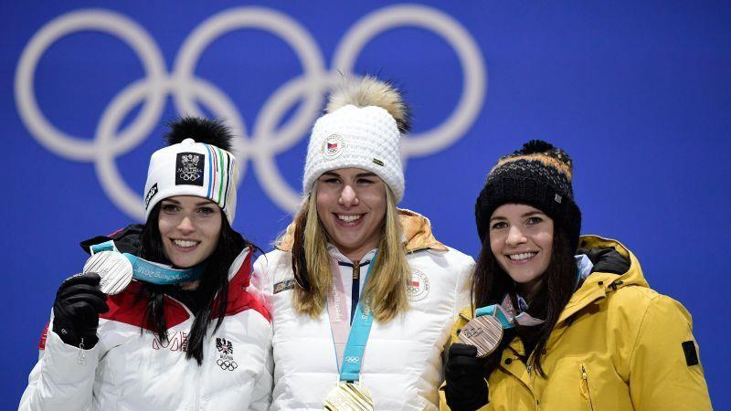 Olympia: Siegerehrung im Super-G