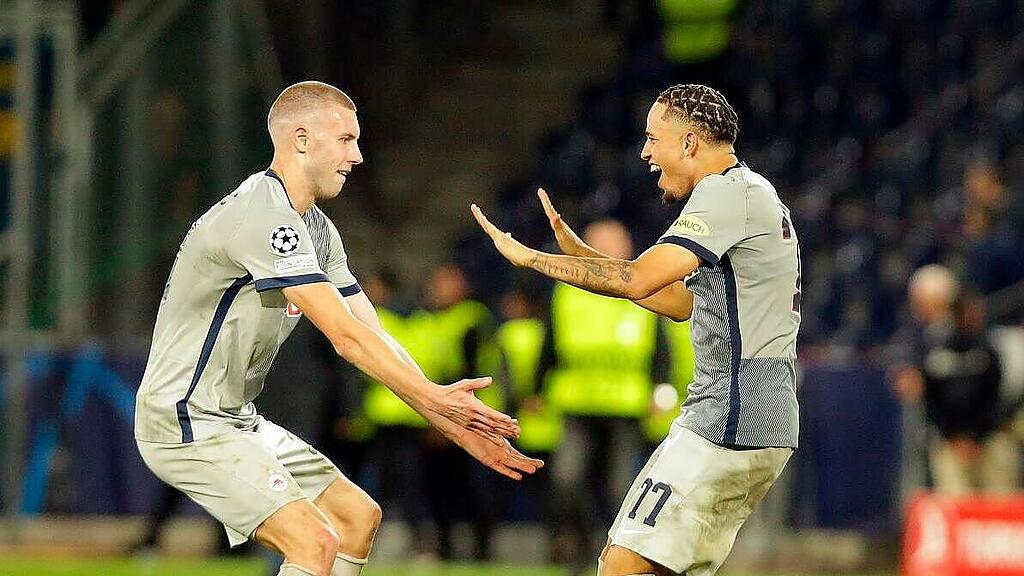 Kopie von Jubel bei Salzburg, das mit dem 1:0 gegen Zagreb auf Kurs bleibt