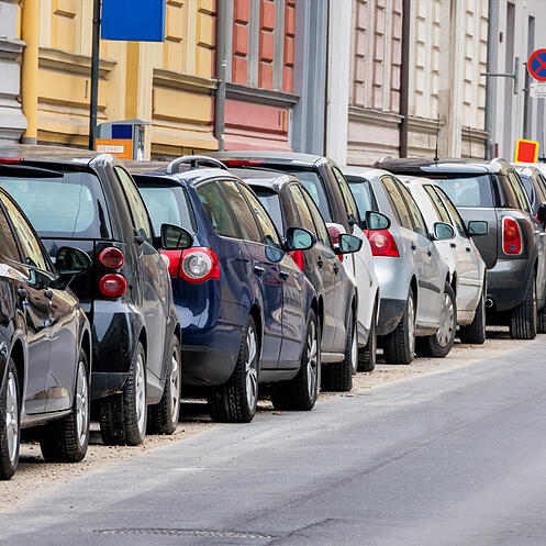 Parkplatz, Auto, Parkende Autos