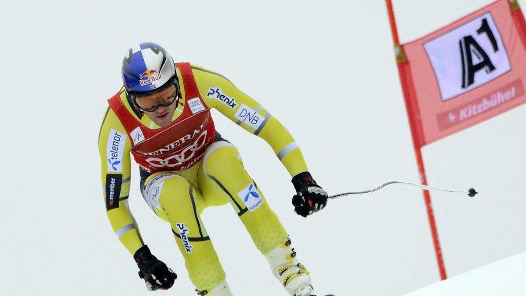 Matthias Mayer hinter Svindal Super-G-Zweiter in "Kitz"