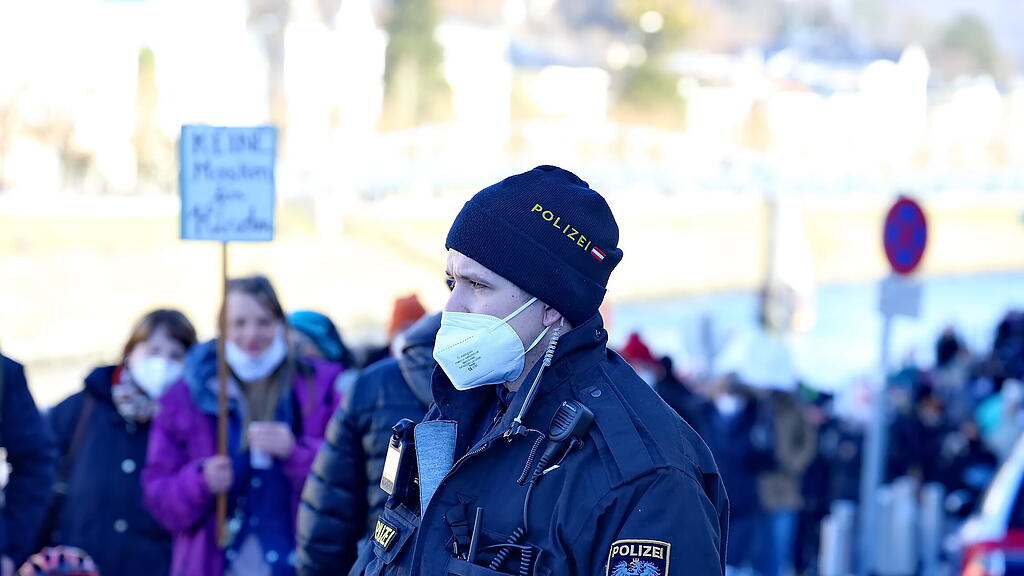 Corona-Demonstration in der Stadt Salzburg