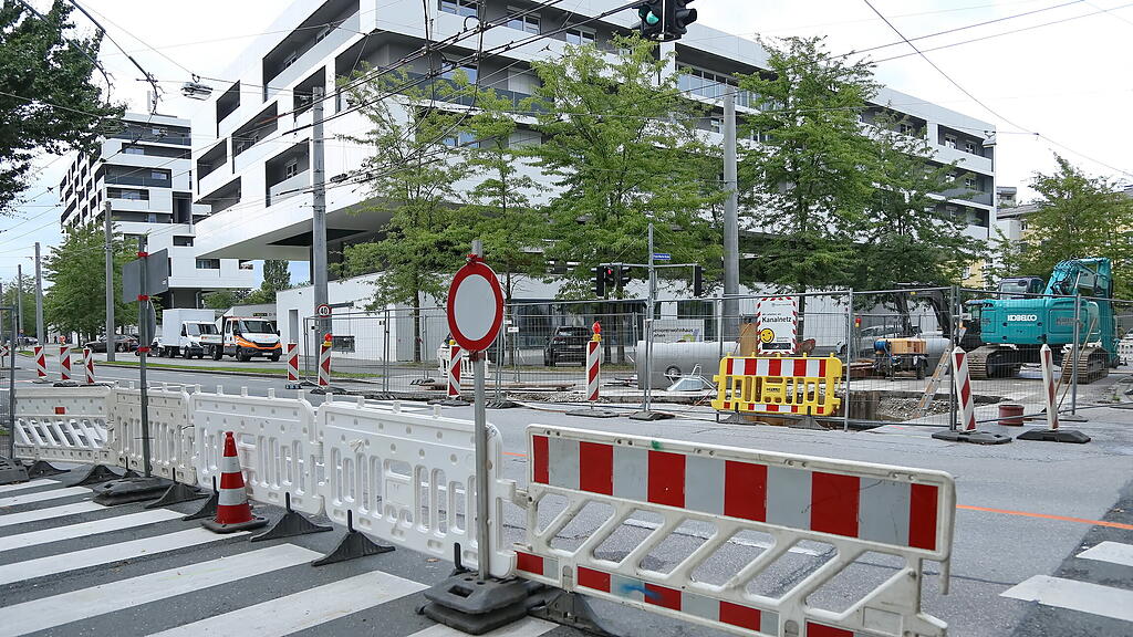 Straßensperren rund um Großbaustelle in Salzburg-Lehen