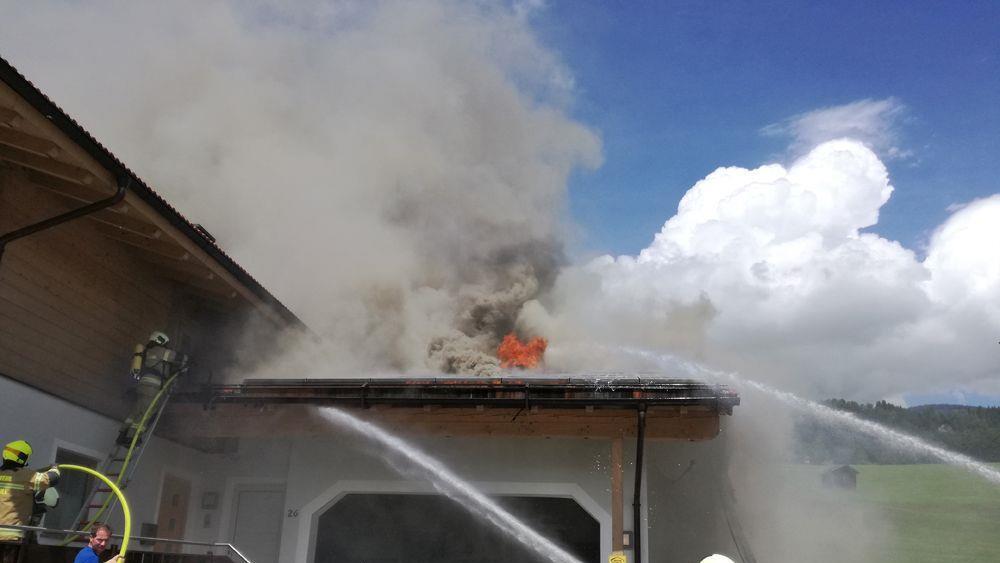 Photovoltaik-Anlage in Mittersill in Brand