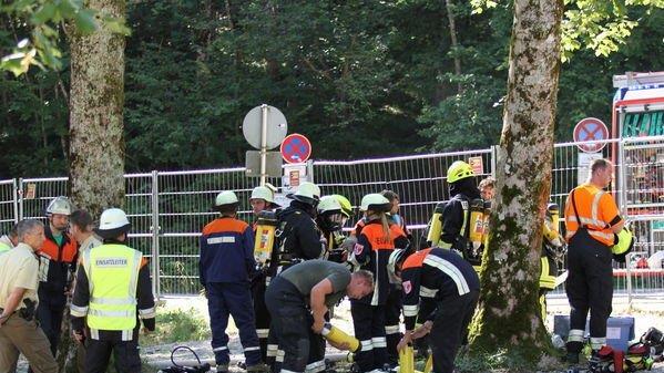 Gasthaus am Thumsee in Flammen