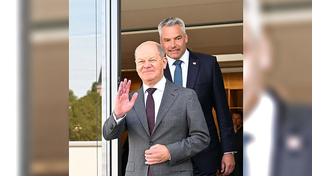 Olaf Scholz auf Salzburg-Besuch mit Karl Nehammer