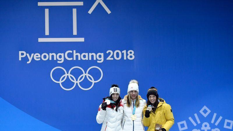 Olympia: Siegerehrung im Super-G