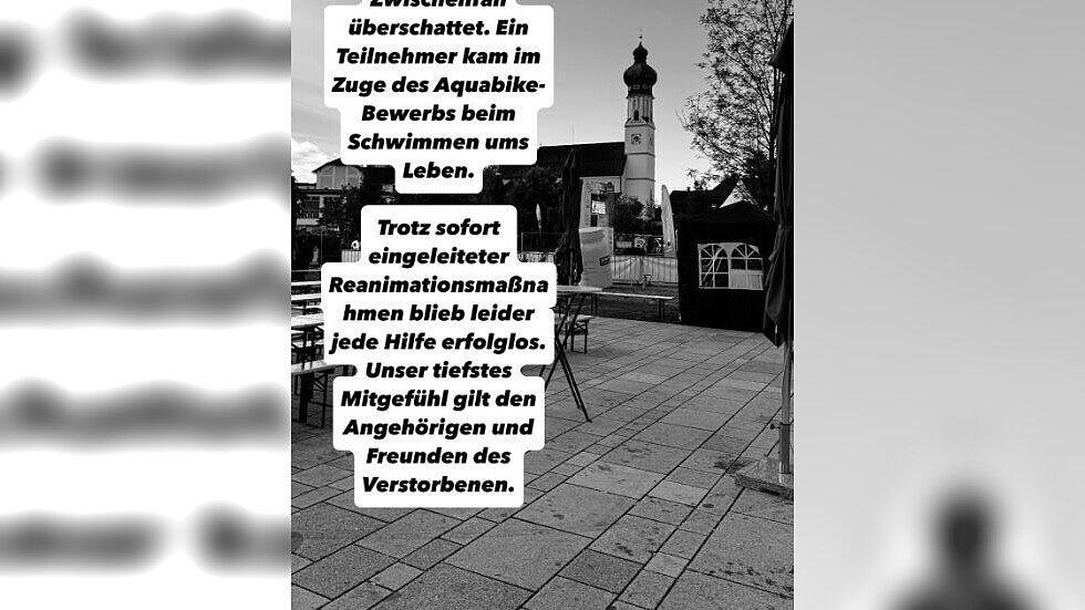 Todesfall überschattet Trumer Triathlon