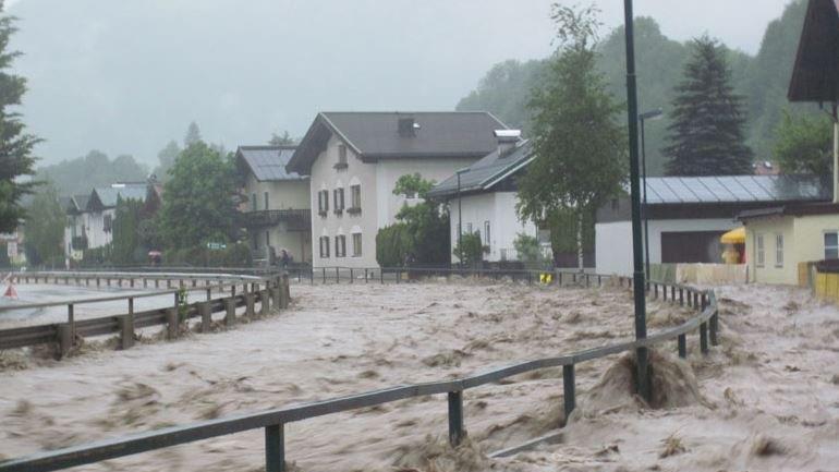 Hochwasser in Saalfelden