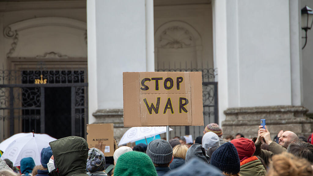 Demo für Ukraine in Salzburg