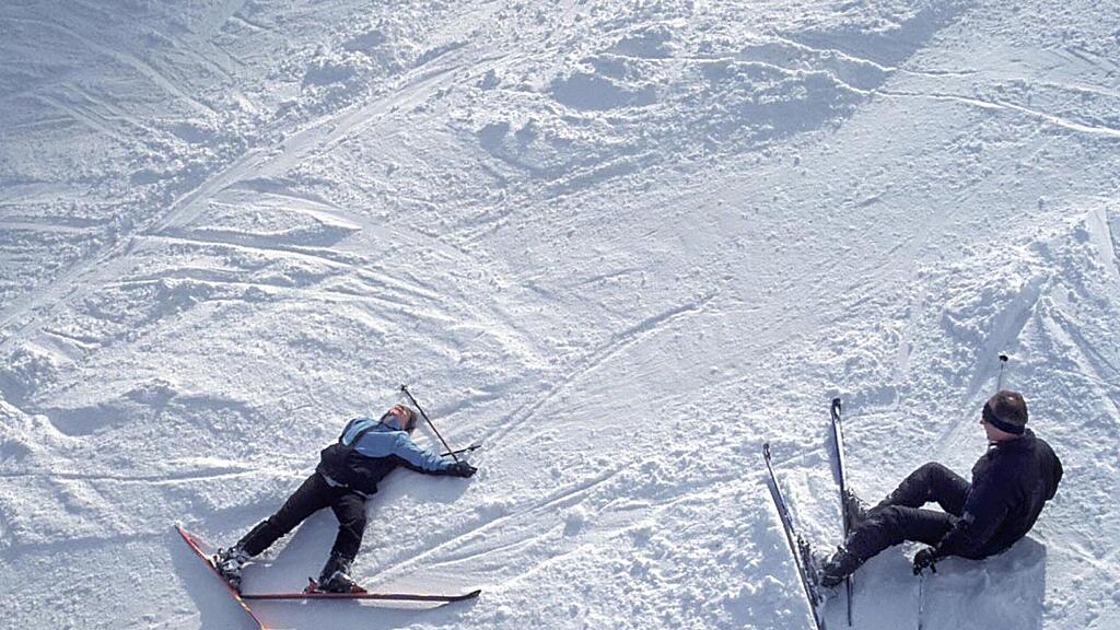 Bei dem Skifahrer öffnete sich die Bindung.
