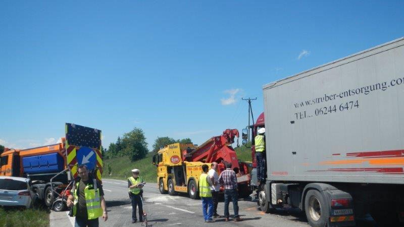 Lkw-Crash auf A1