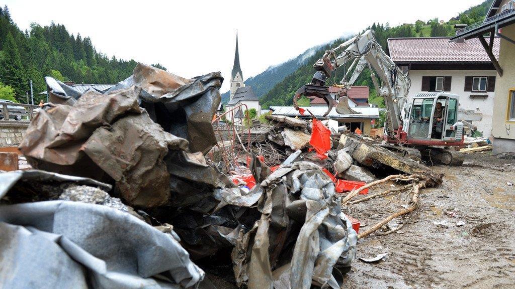 Hochwasser, Tag2: Aufräumen in Hüttau