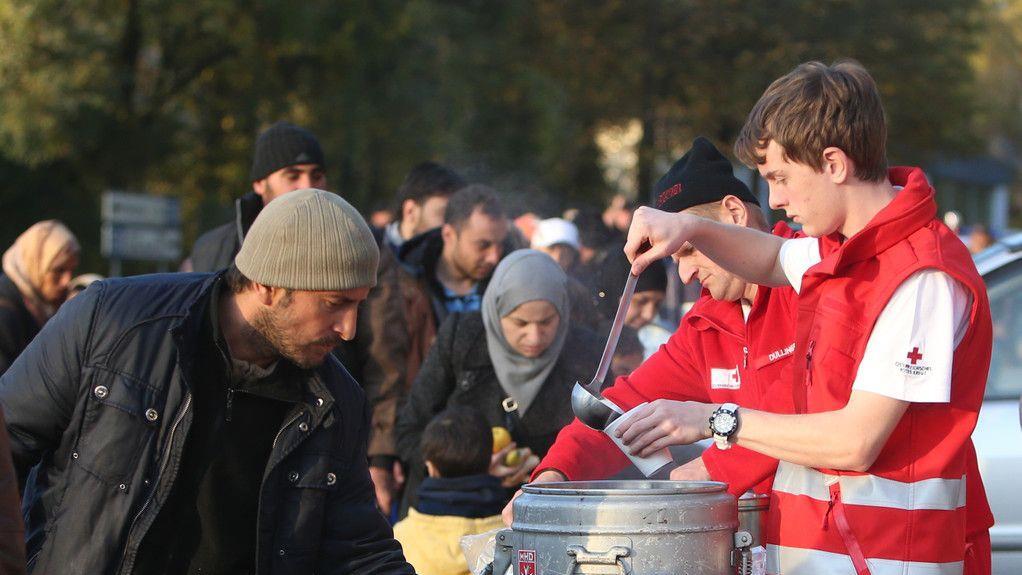 Flüchtlinge an der Grenze zwischen Oberösterreich und Deutschland