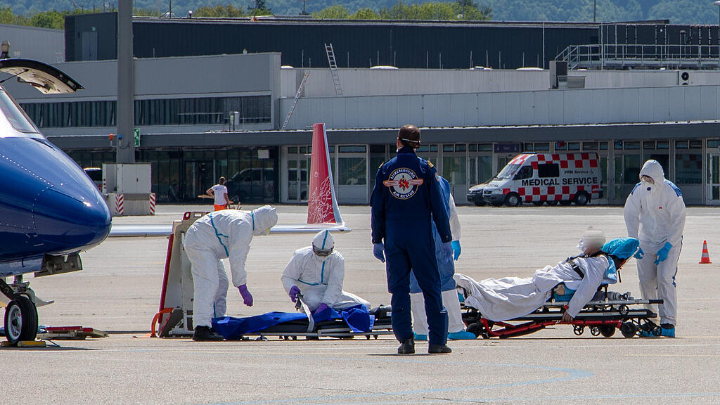 Französischer Corona-Patient, Heimflug, Rückflug,