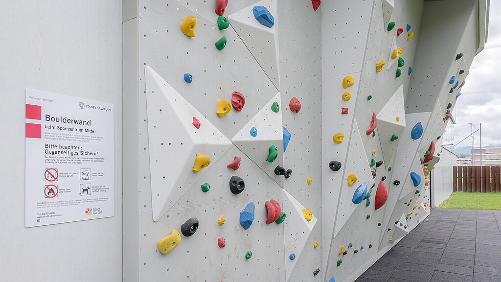Öffentliche Boulderwand in Salzburg