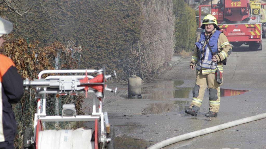 Wohnmobil in Flammen