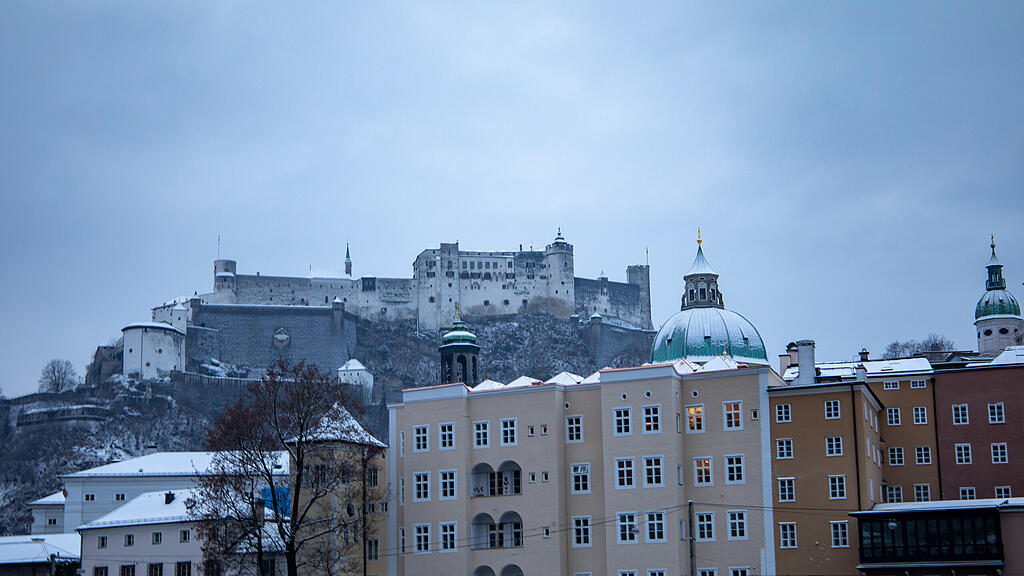 Erster Schnee in Salzburg