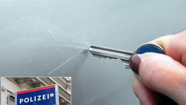 Wer hat Nazi-Symbole in Autos in Hallein gekratzt?