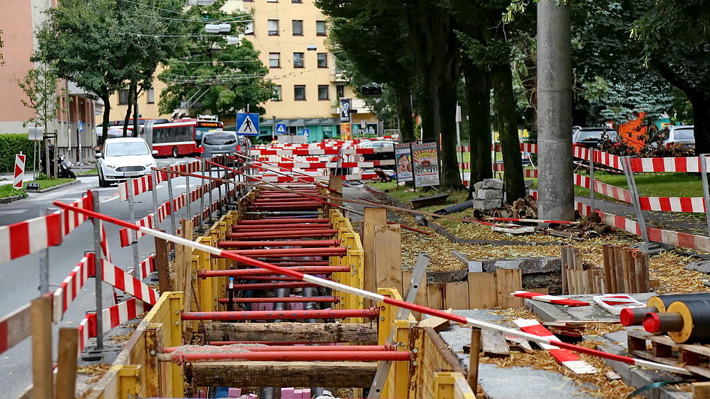 Straßensperren rund um Großbaustelle in Salzburg-Lehen