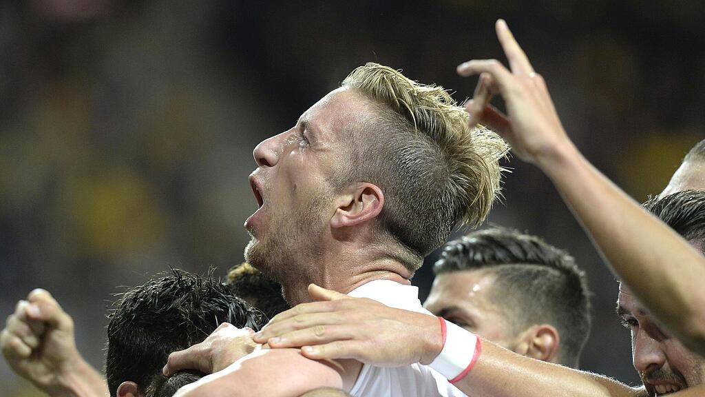 Grenzenloser Jubel beim ÖFB-Team.