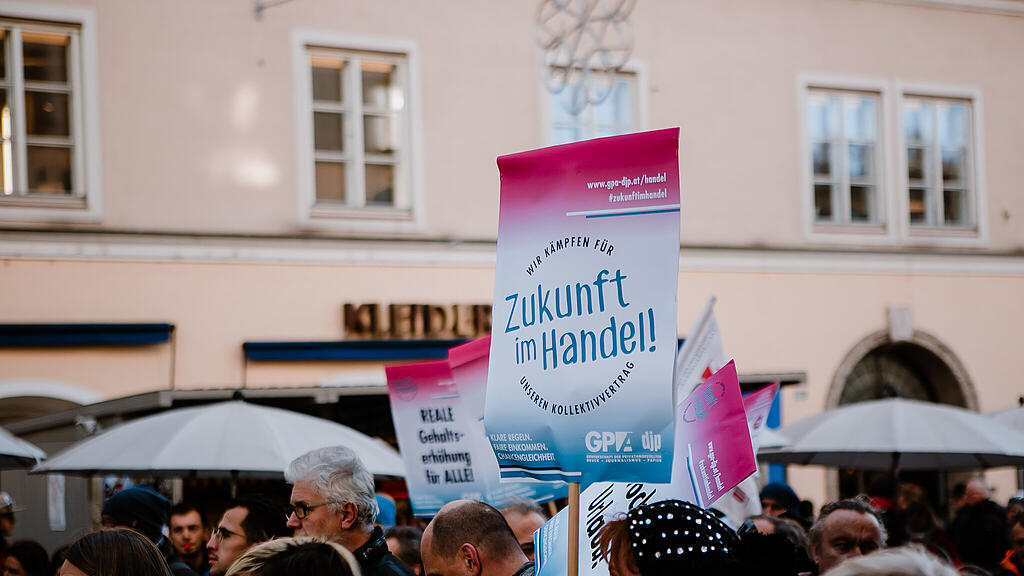 Protestkundgebung GPA-djp Salzburg