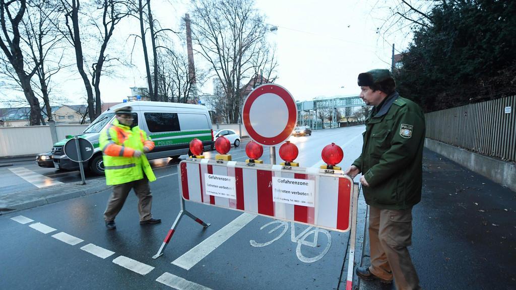 Massenevakuierung in Augsburg: Erste Bilder